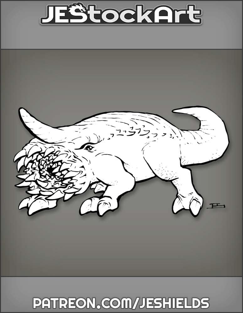 Beady Eyed Toothed Mouth Land Creature by Jeshields