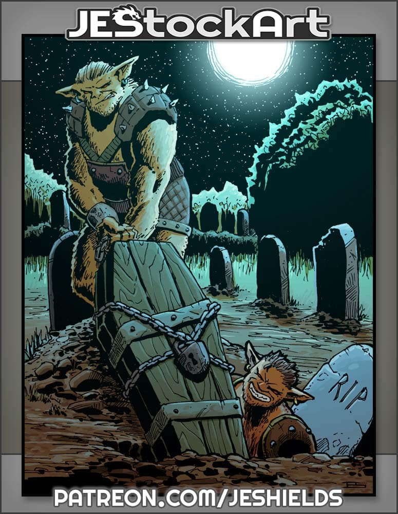 Bugbears Stealing Locked Casket by Jeshields