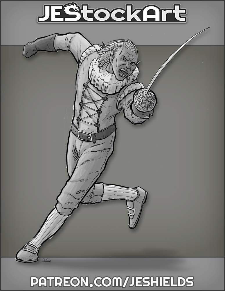Elven Renaissance Fencer by Jeshields