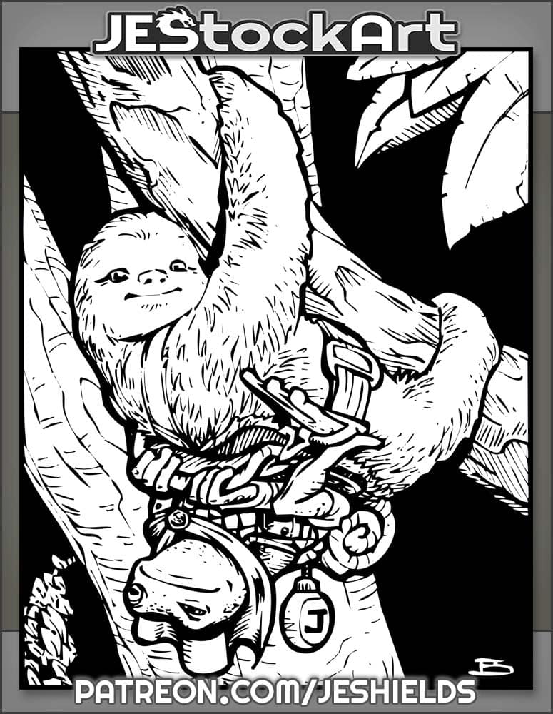 Frog Adventurer Fails Attempt To Ride A Sloth by Jeshields