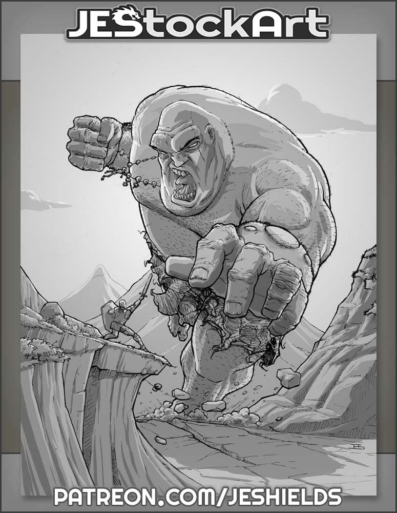 Giant versus Knight by Jeshields