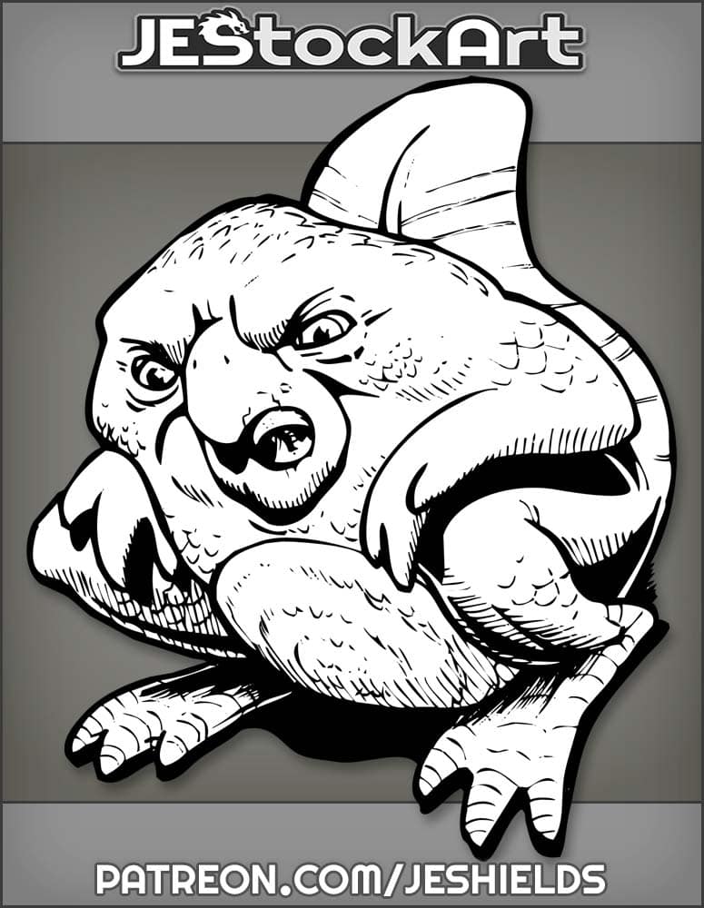 Hunched Owl Creature With Mono Feathered Tail by Jeshields