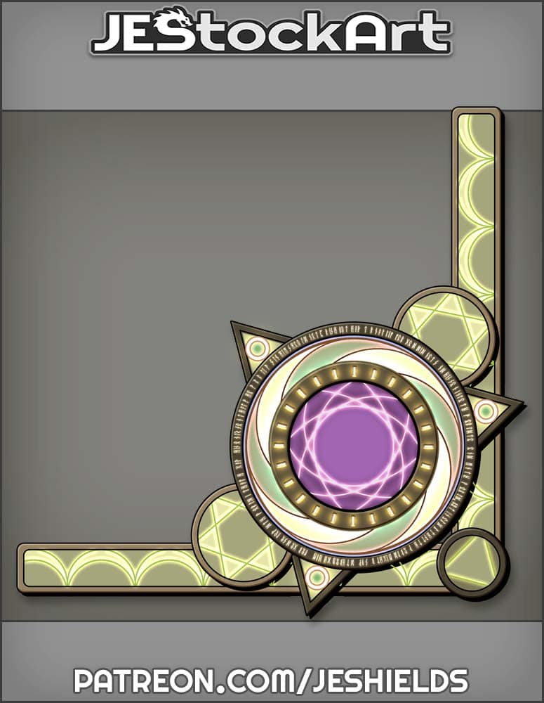 Magic Runes On Triangle With Stars And Half Moons by Jeshields