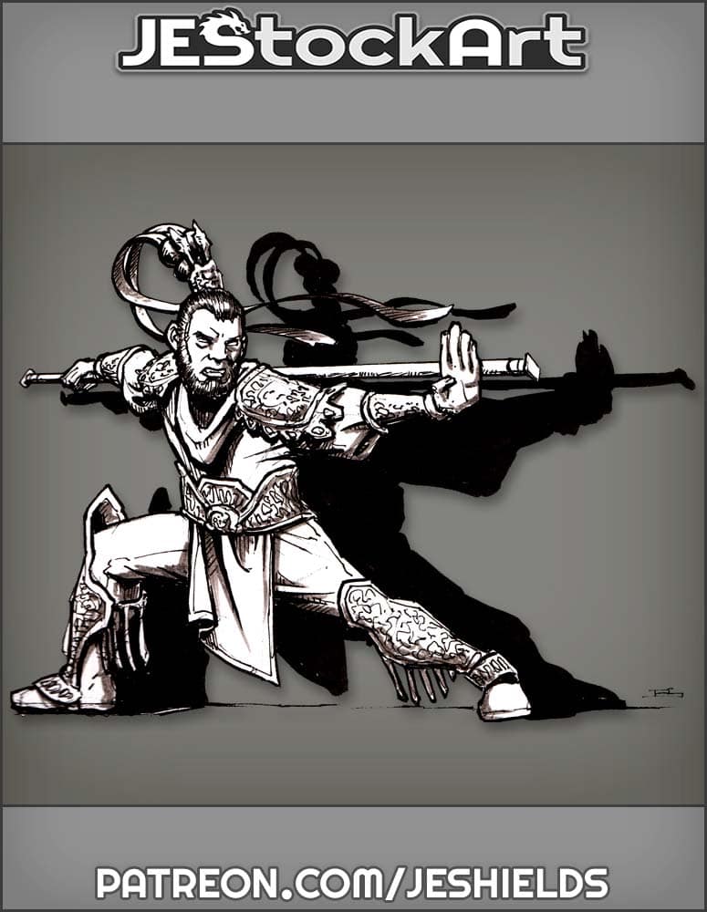 Monkey Man Martial Artist With Staff by Jeshields