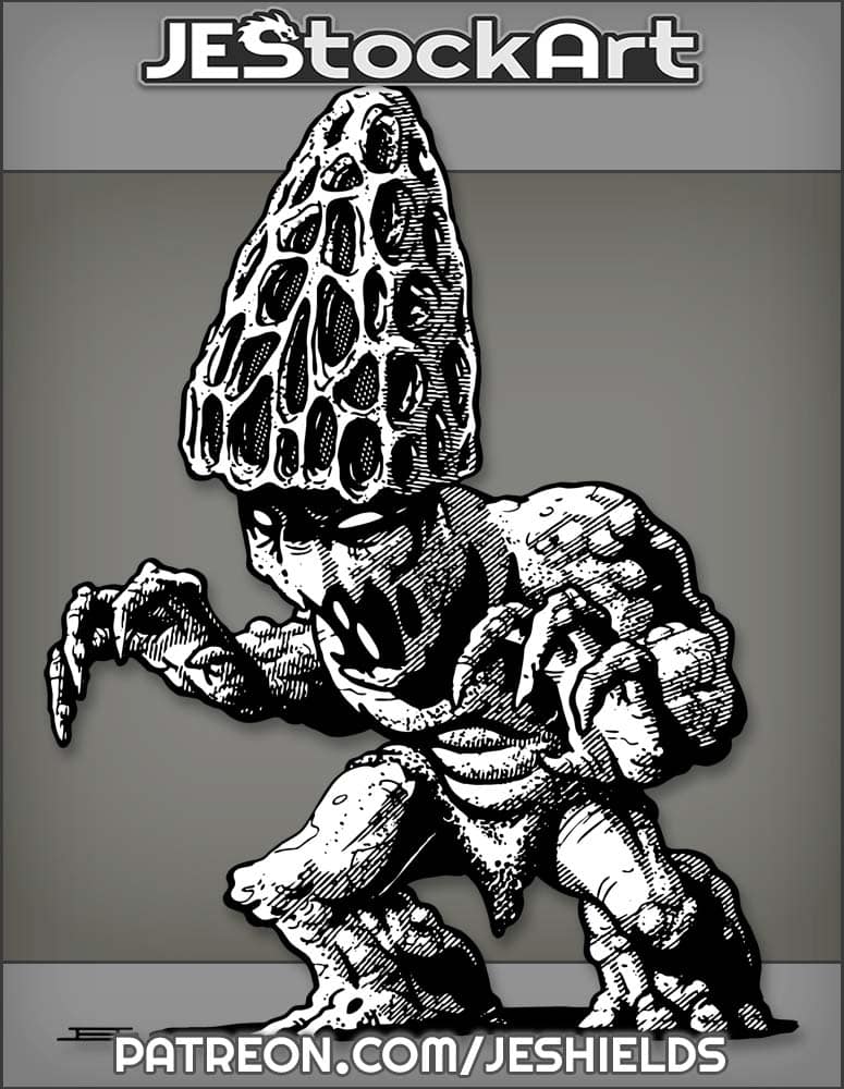 Murderous Fungi Monster Hunched And Yelling by Jeshields