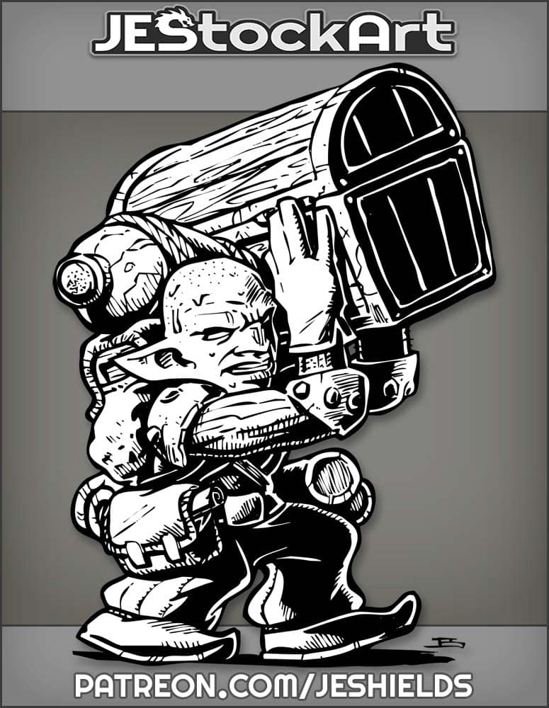 Sweaty Goblin Hireling Carrying Massive Amounts Of Loot by Jeshields