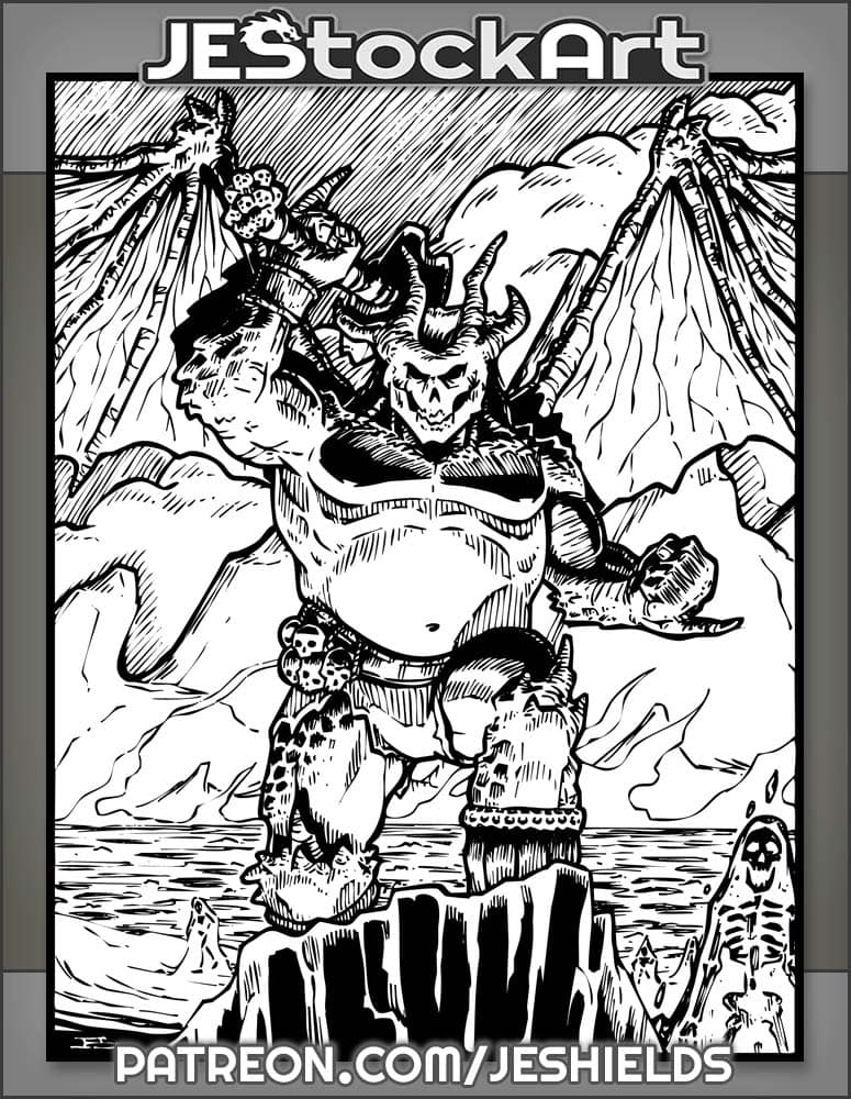 Undead Prince Surrounded By Magma Minions by Jeshields