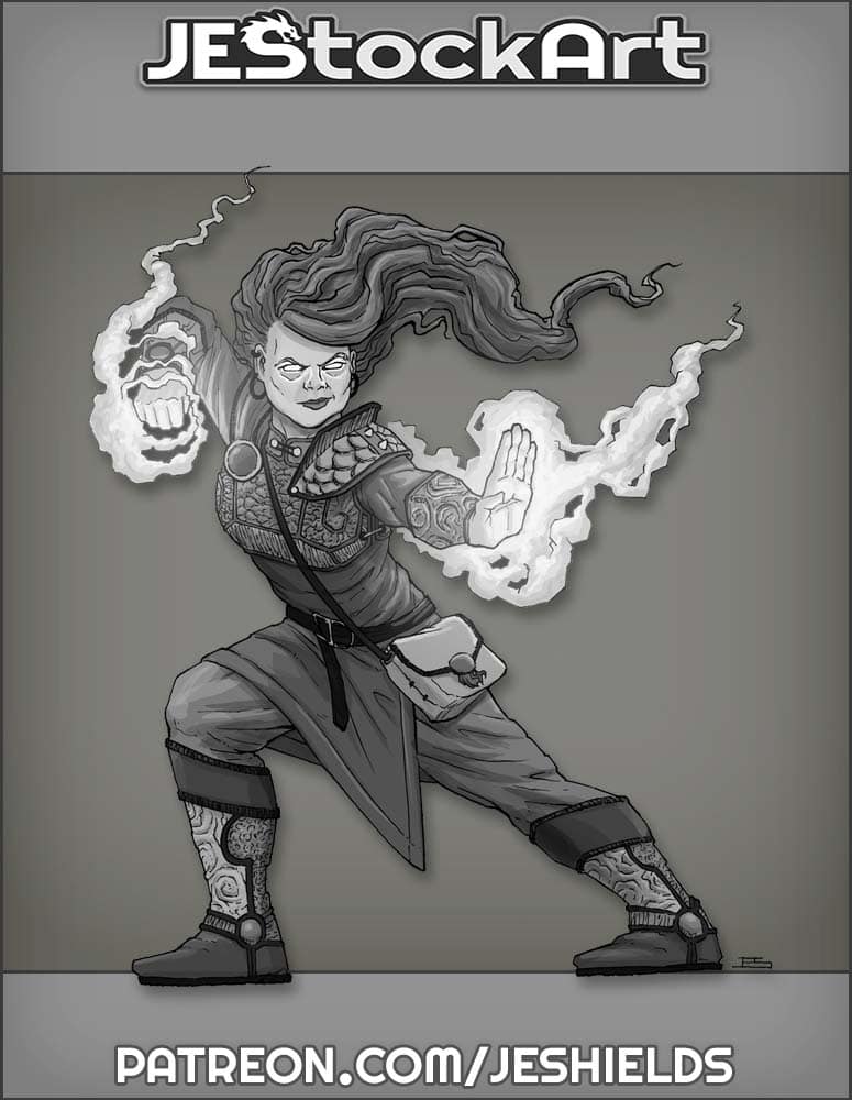 Wizard in Martial Stance by Jeshields