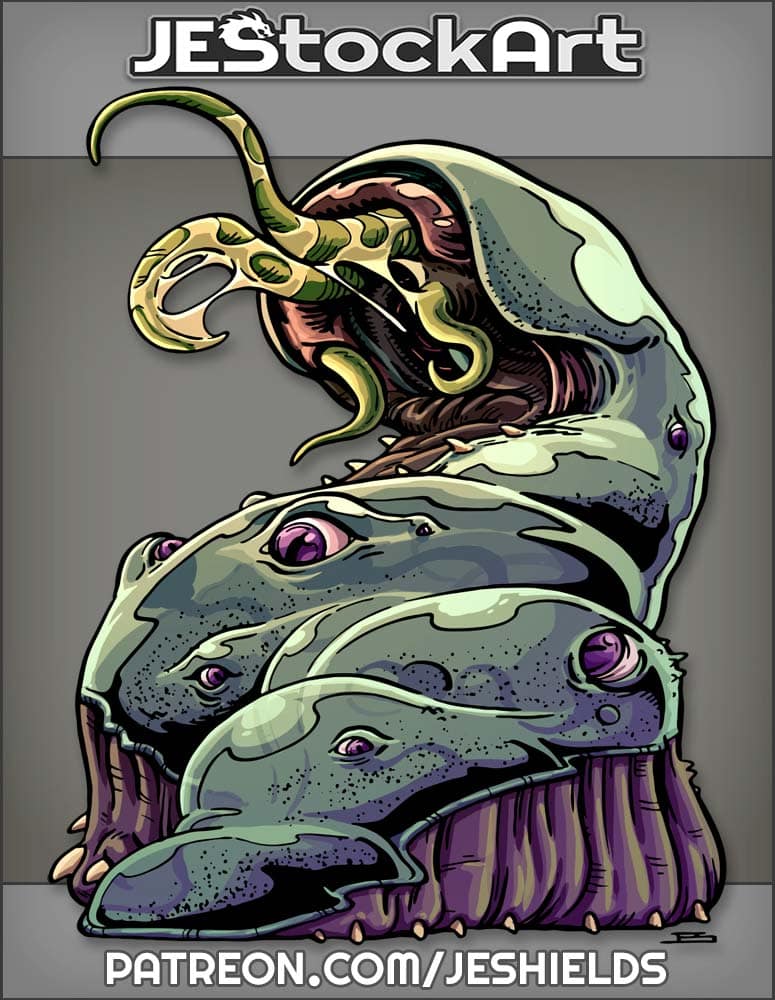 Yegga Blob Worm With Floating Eyes And Tentacles B by Jeshields