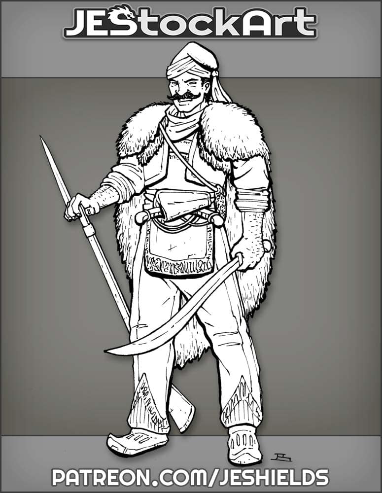 Hajduk Warrior with Musket and Sword by Jeshields