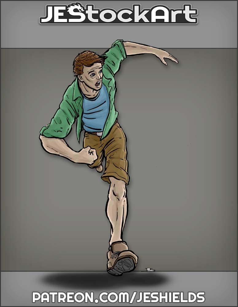 Running Boy with Shorts by CN