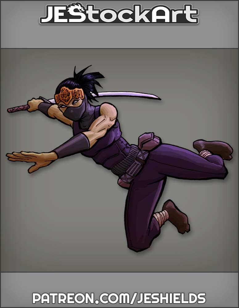 Urban Female Ninja With Katana by Jeshields