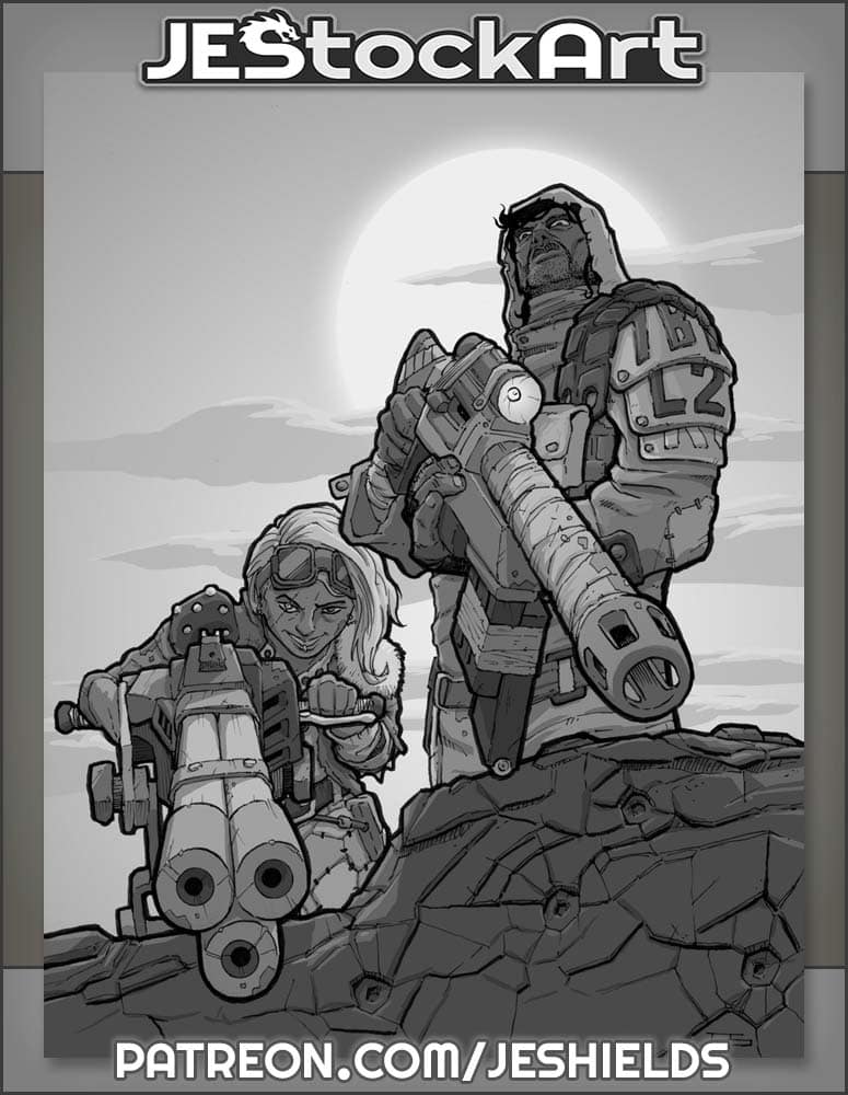 Armed Guard and Youth by Jeshields