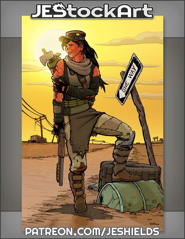 Ghoul Girl By Desert Highway by Jeshields