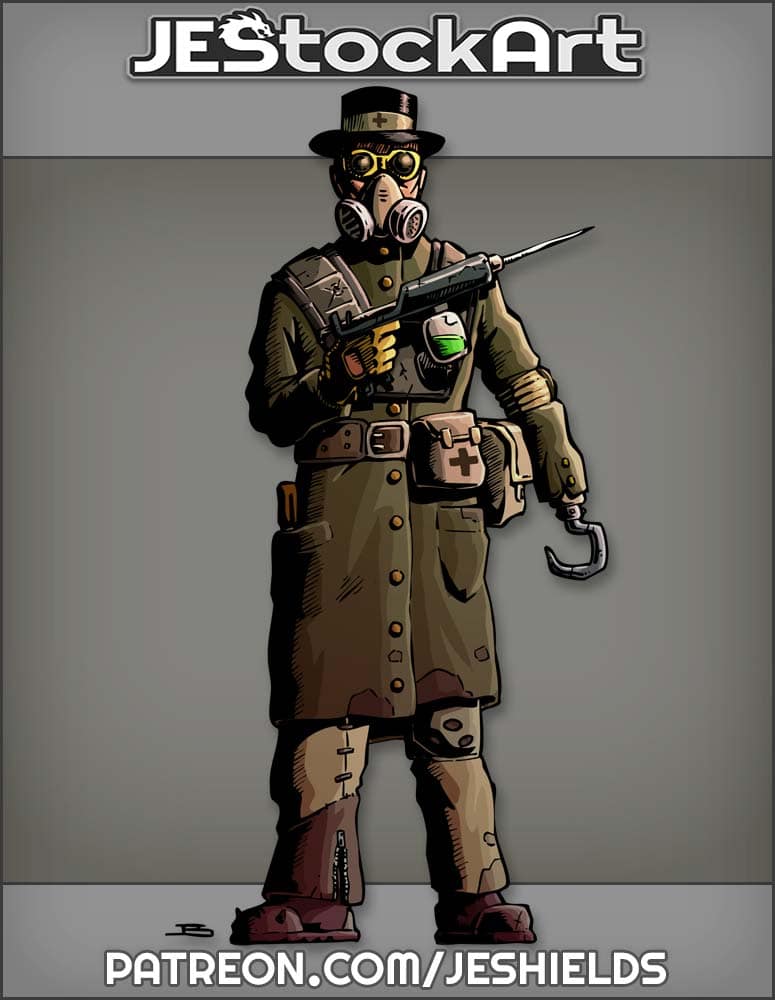 Medic In Hat With Hook And Tranq Gun by Jeshields