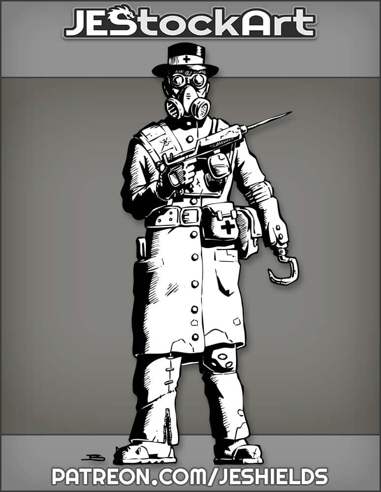 Medic In Hat With Hook And Tranq Gun by Jeshields