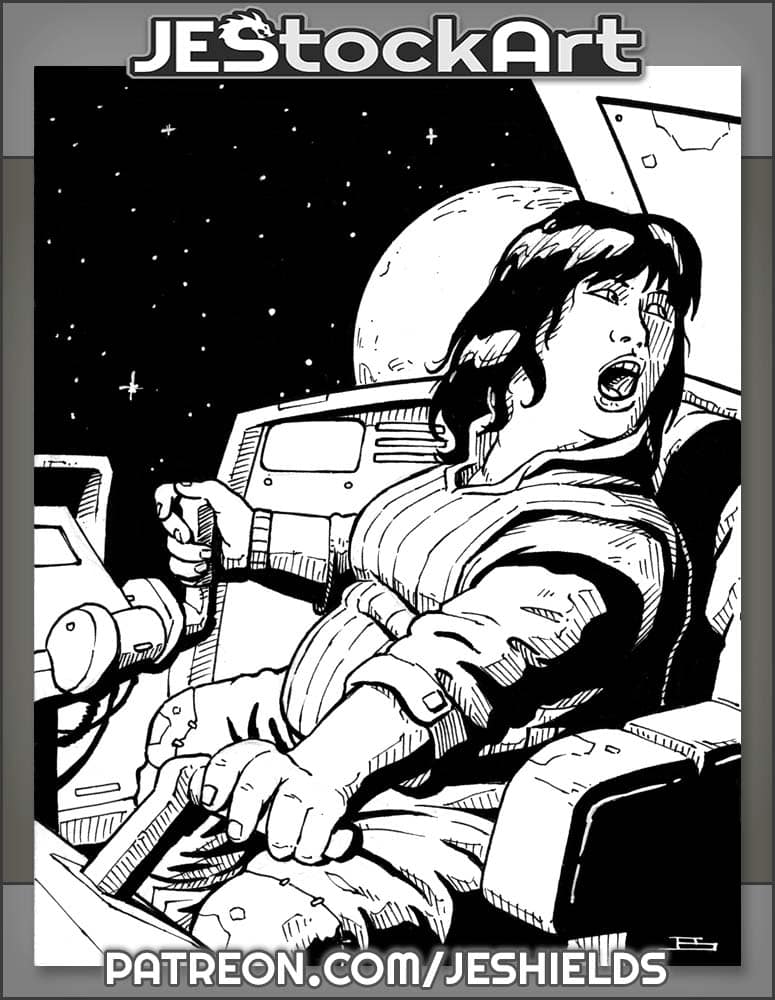 Asian Pilot In Star Cruiser Yelling by Jeshields