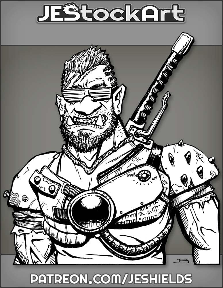 Cyber Punk Ogre With Shades by Jeshields