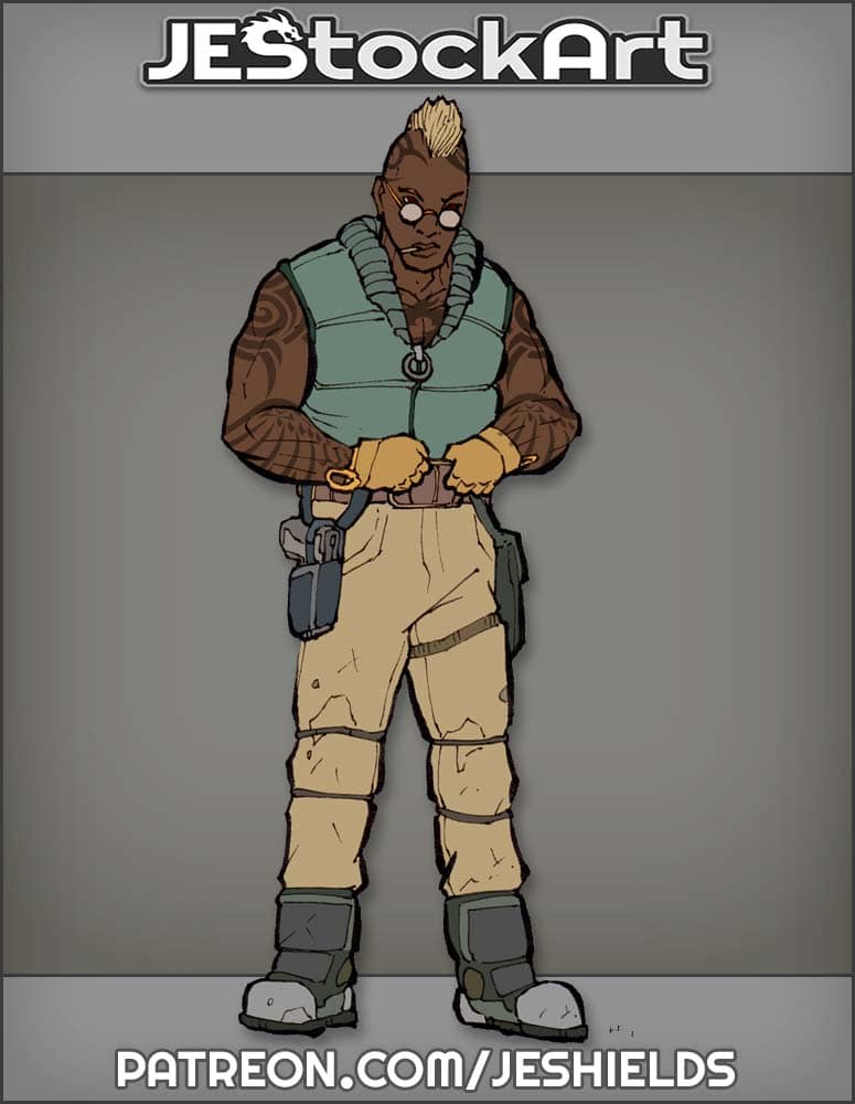 Douglas Male With Tattoos And Mohawk by Jeshields