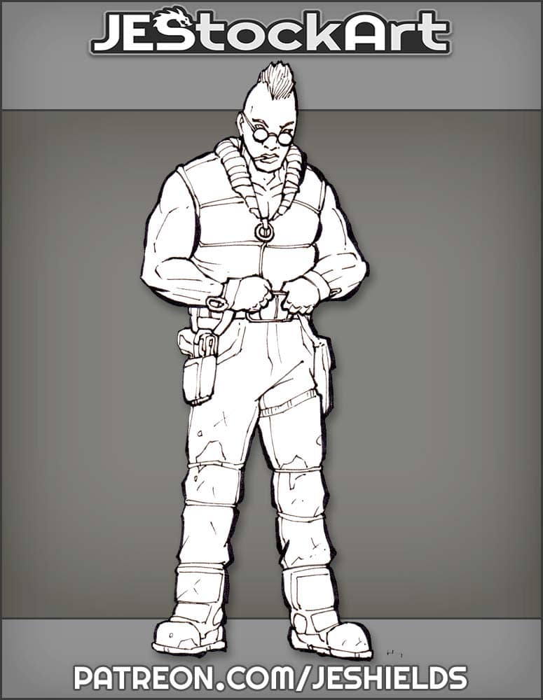 Douglas Male With Tattoos And Mohawk by Jeshields