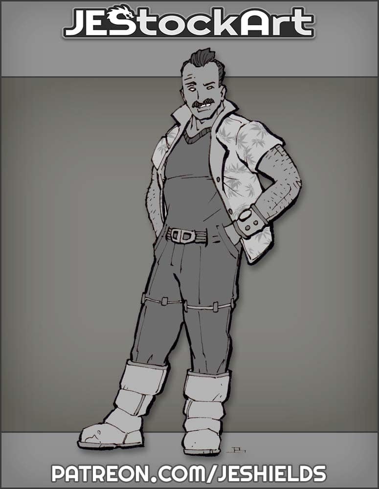 Edgar Engineer With Hawaiian Shirt by Jeshields