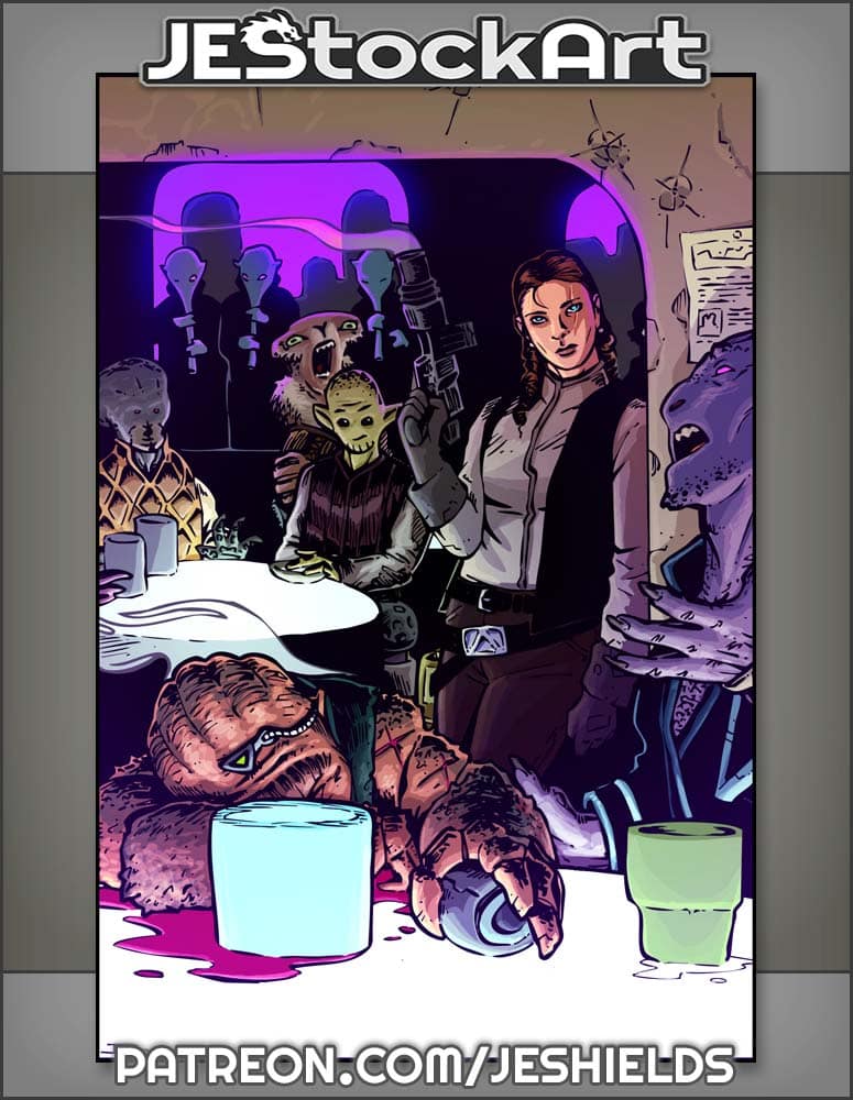 Female Merc In Space Cantina Hits Mark by Jeshields