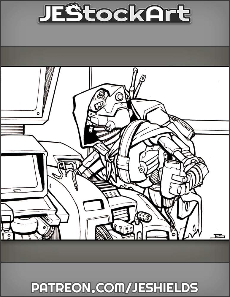 Rogue Robot Scrounging For Parts In Terminal by Jeshields