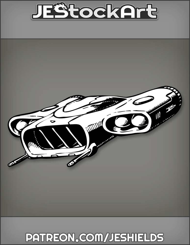 Sleek Sports Spacecraft With Quad Engines by Jeshields