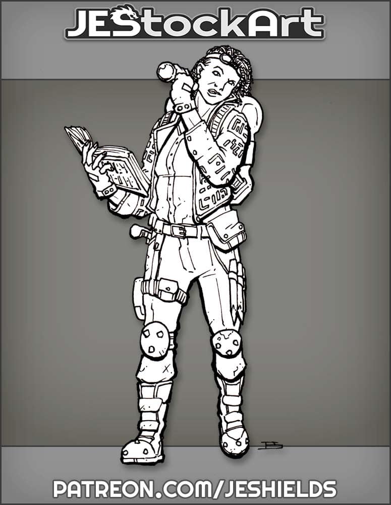 Explorer with Tome and Stakes by Jeshields