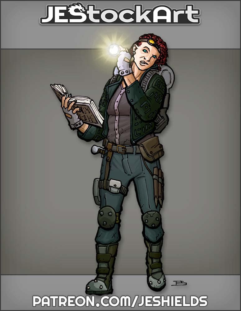 Explorer with Tome and Stakes by Jeshields