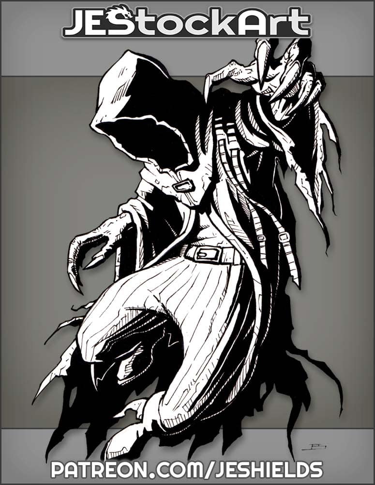 Hooded Hunter With Ragged Cape by Jeshields