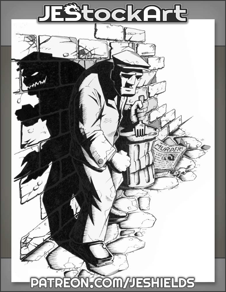 Possessed Henchman With Fork In Alley by Jeshields