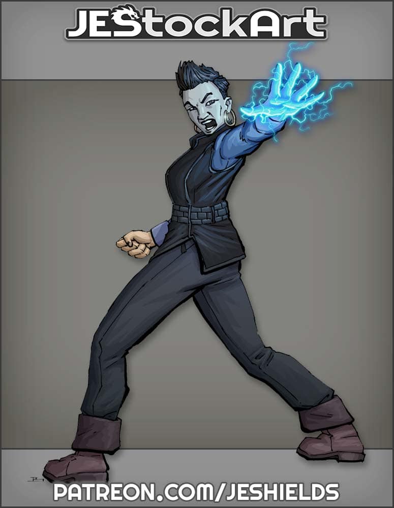 Asian Woman With Electric Powers by Jeshields