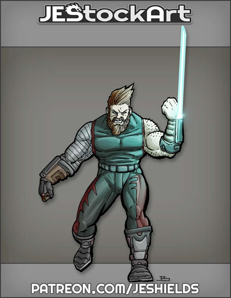 Cybernetic Hero with Energy Claw by Jeshields