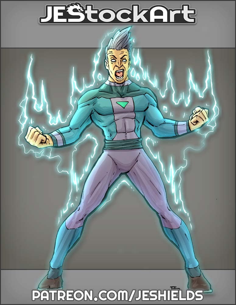 Hero with Spiky Hair Power Raging by Jeshields