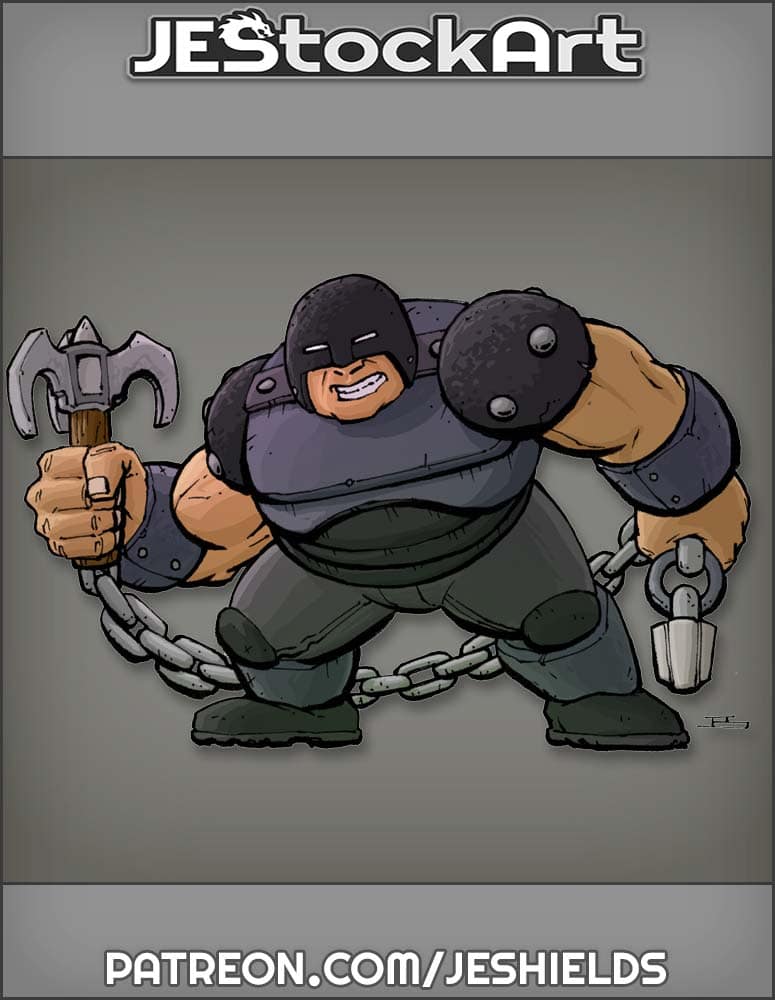 Short Strong Guy with Grappling Hook by Jeshields