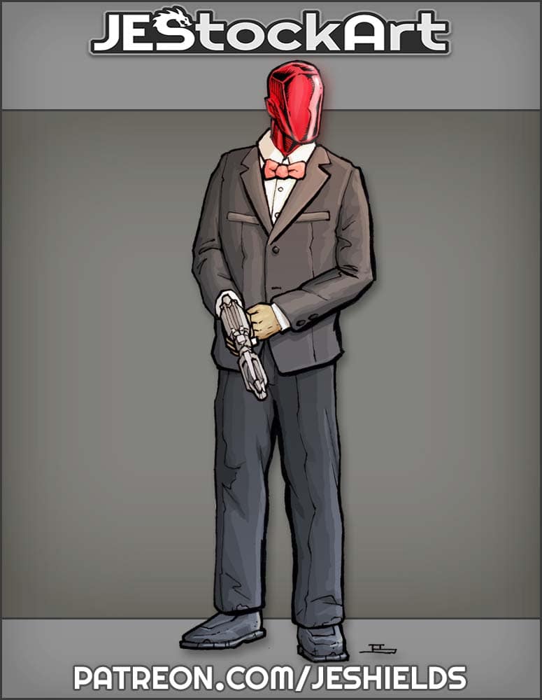 Super Spy with Ruby Face and Pistol by Jeshields