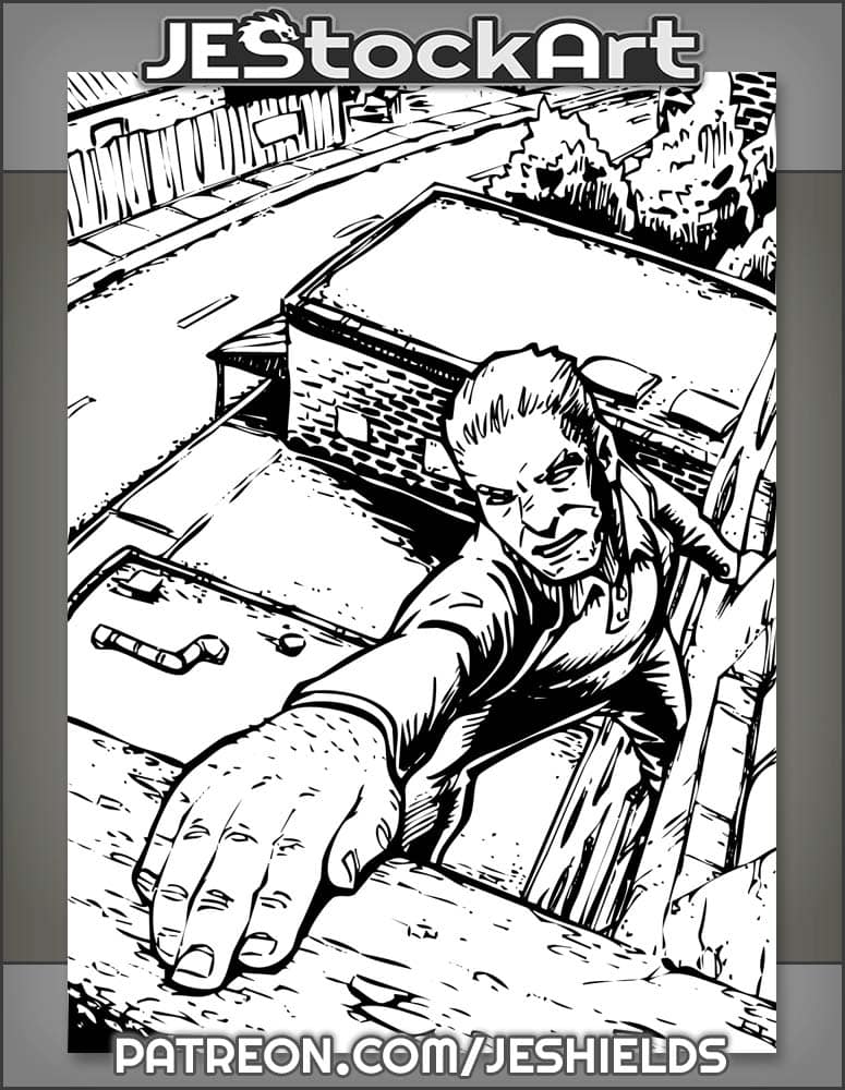 Business Man In Suit Free Climbs Up The Side Of A Building by Jeshields