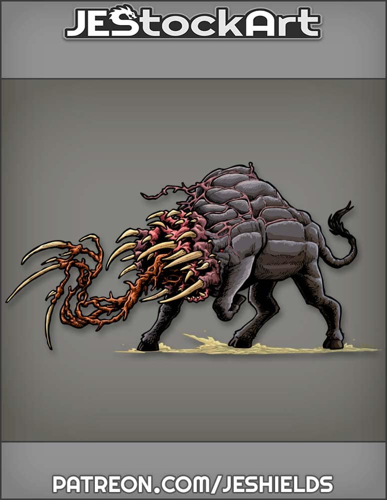 Bull Infected With Alien Tentacles by Jeshields