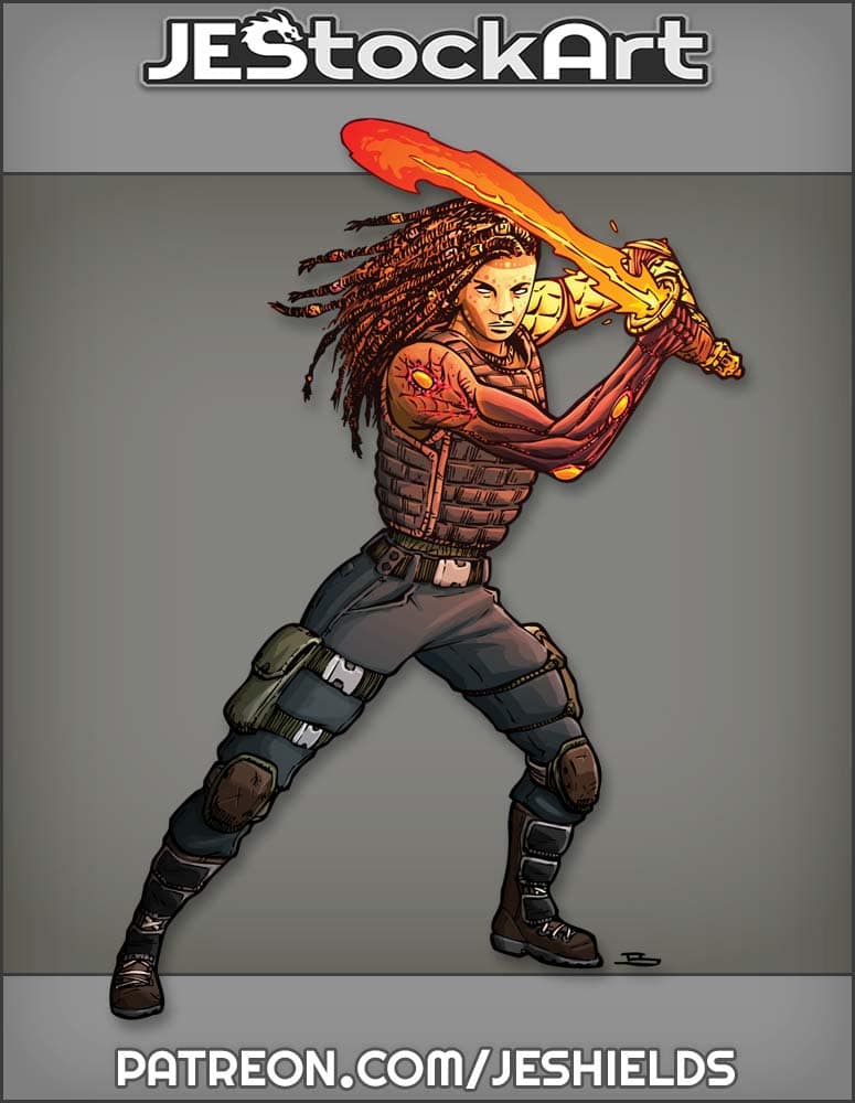 Nigerian Demon Slayer With Supernatural Sword by Jeshields