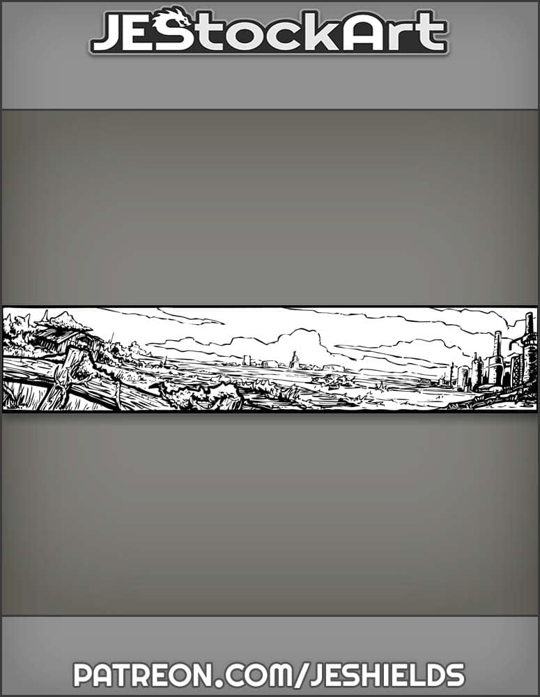 Desolate Landscape With Overgrown Farmland by Jeshields