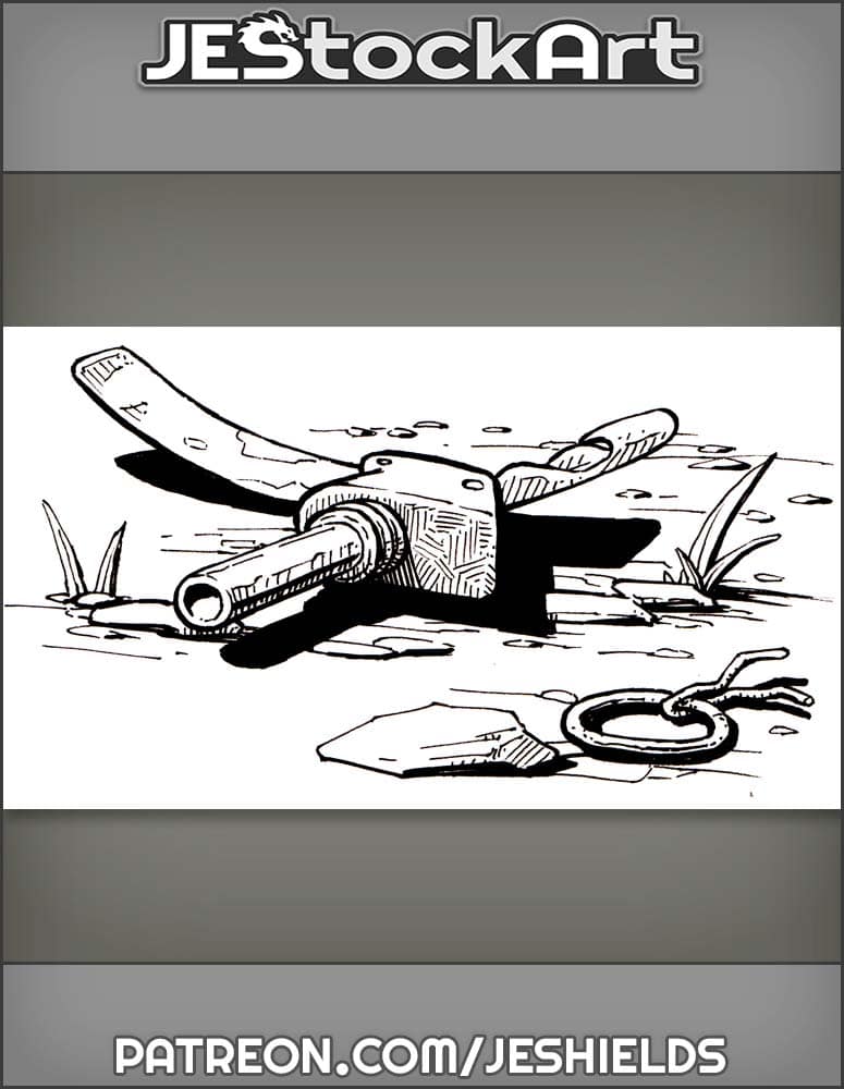 Grenade Head Pin And Spoon On Ground by Jeshields