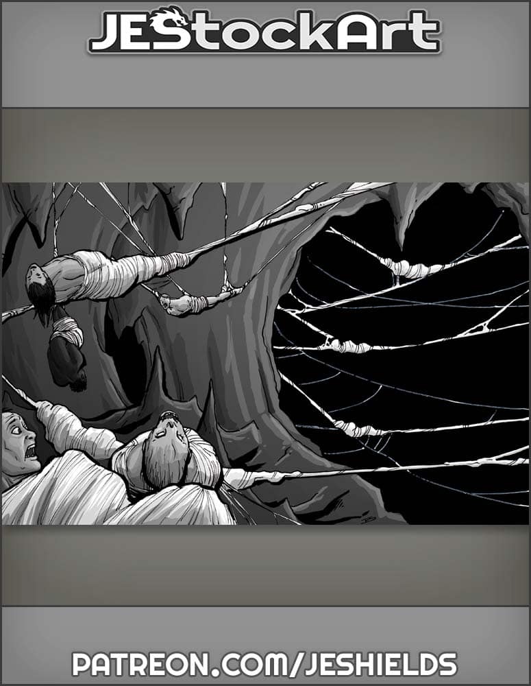 Humans Cocooned In Spider Web by Jeshields