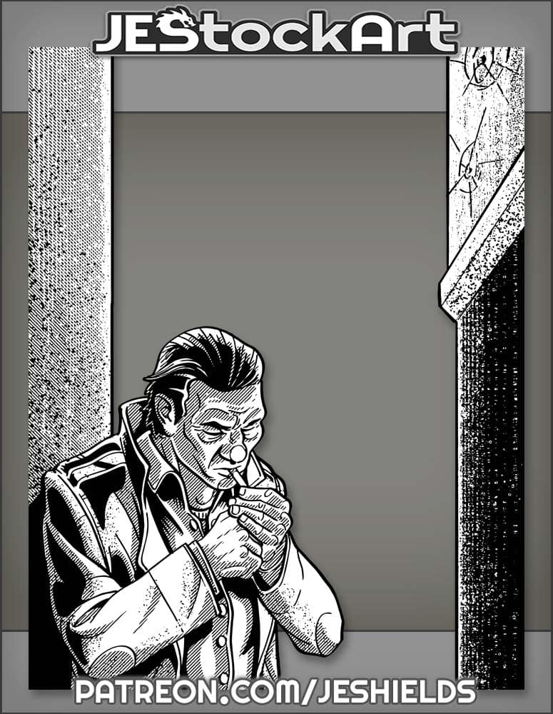 Agent Lights Cigar In Alley by Jeshields