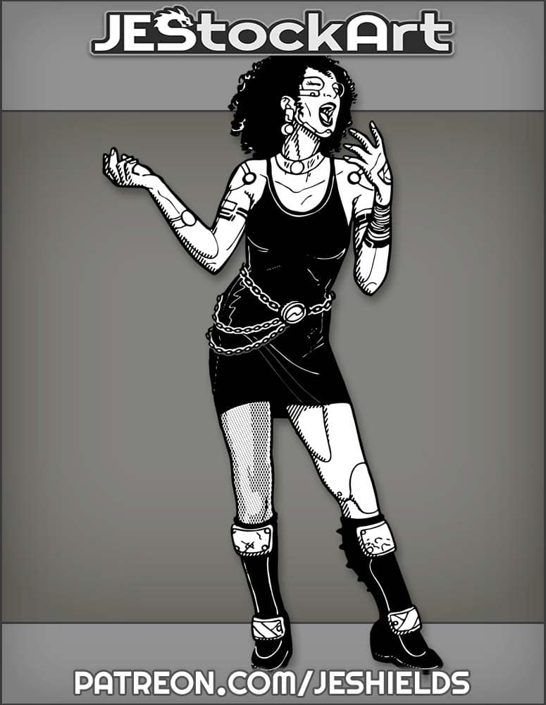 NightclubSingerInShortDressWearsHoseAndSingsLoudly by Jeshields