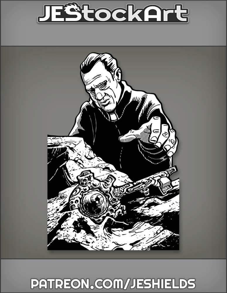 Priest Discovers Artifact in Earthen Lot by Jeshields