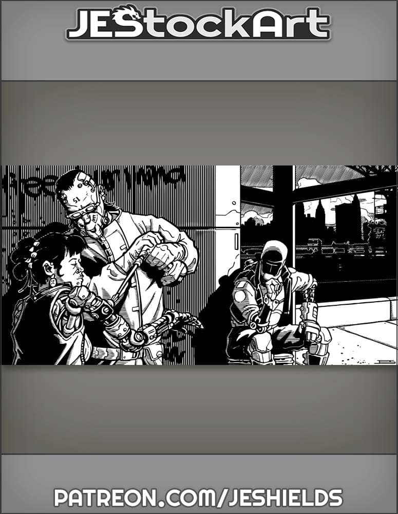 Cyber Doc Installs Hardware While Patient Waits In Alley by Jeshields