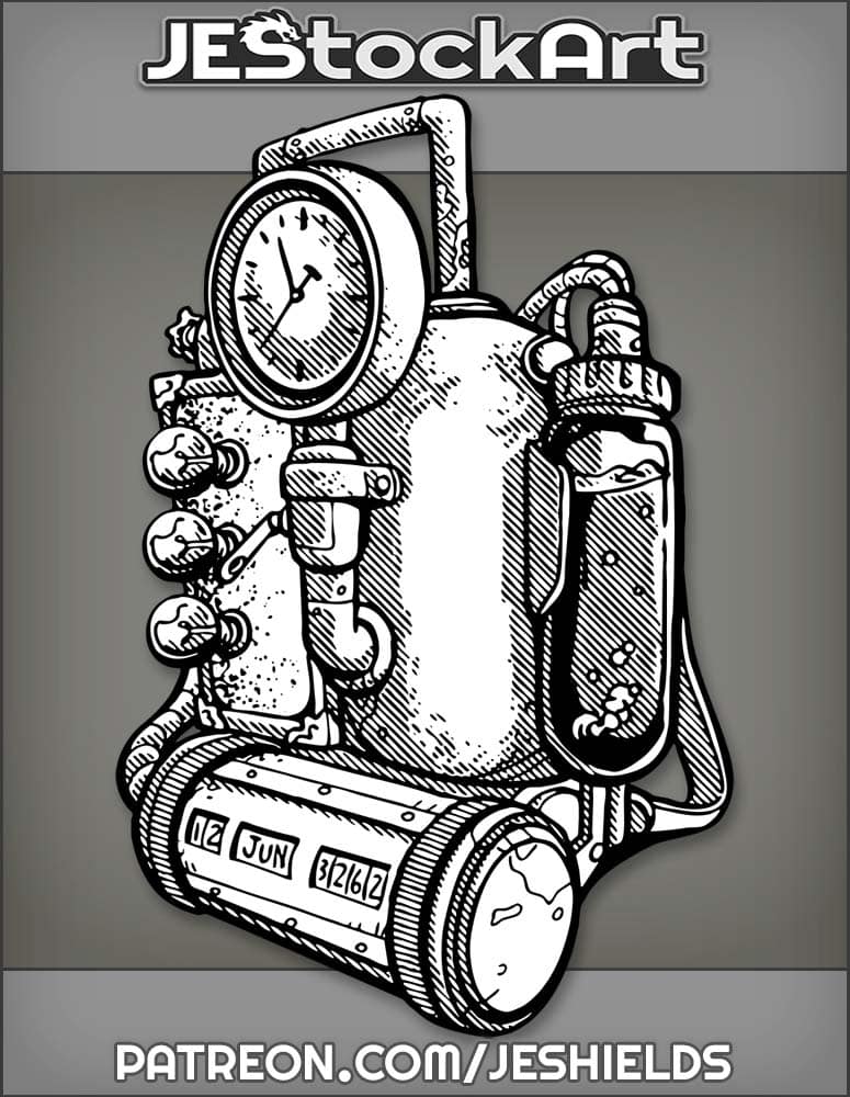 Portable Backpack Time Machine With Bubbling Fluid by Jeshields