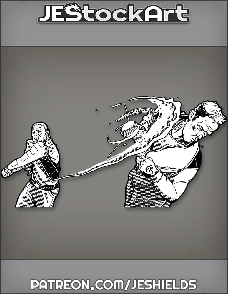 Street Mage Punks with Scars and Tattoos Spell Fight by Jeshields