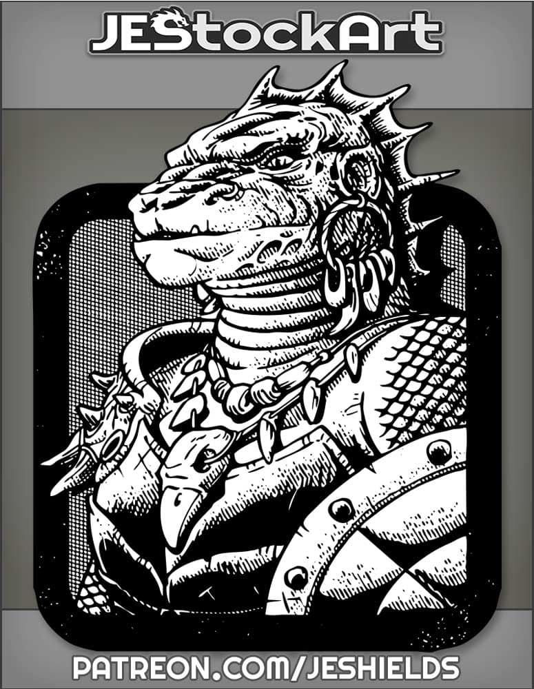 Reptilian Lizard Woman with Shield by Jeshields